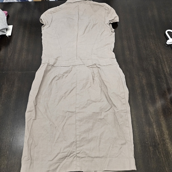 Lafayette 148 New York Beige Midi Dress Size 4 - Picture 3 of 6